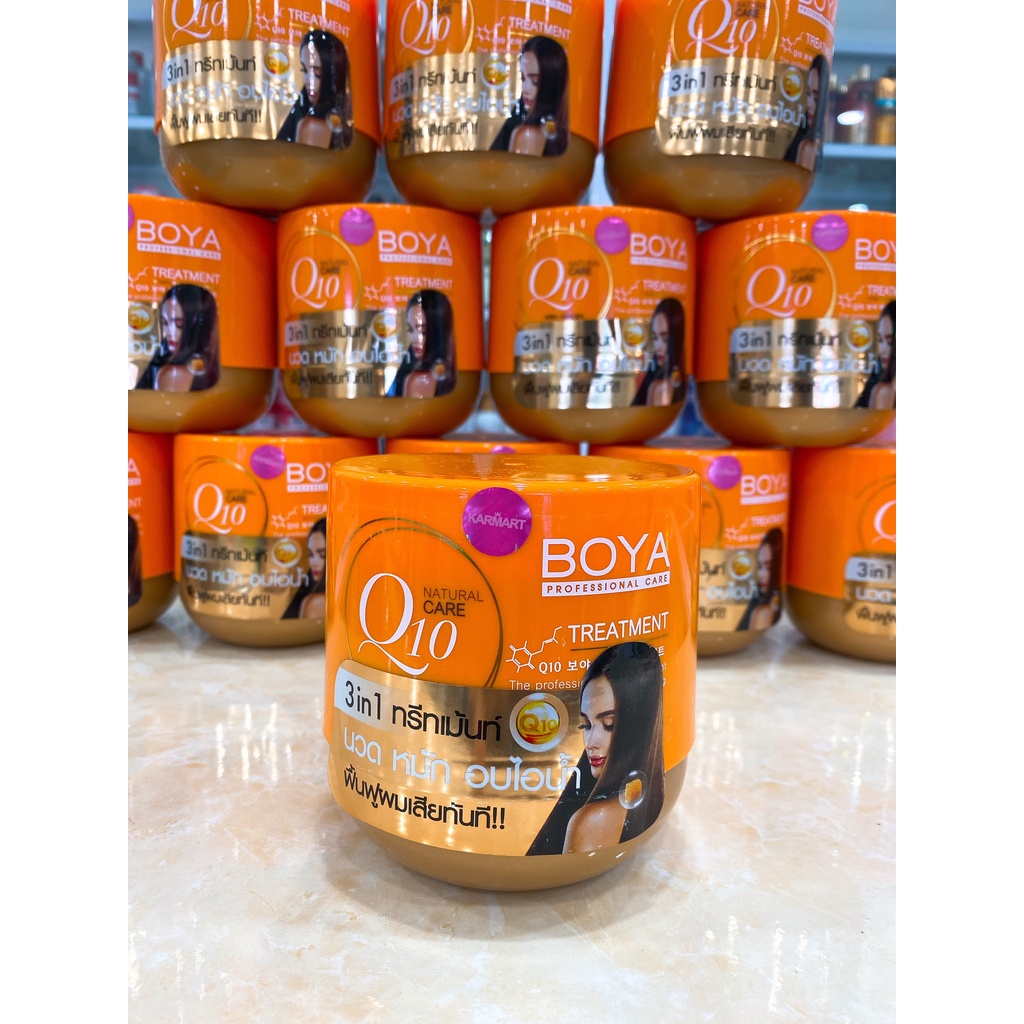 Kem hấp dầu phục hồi hư tổn tóc Boya Hair Treatment Q10 500g Thái Lan