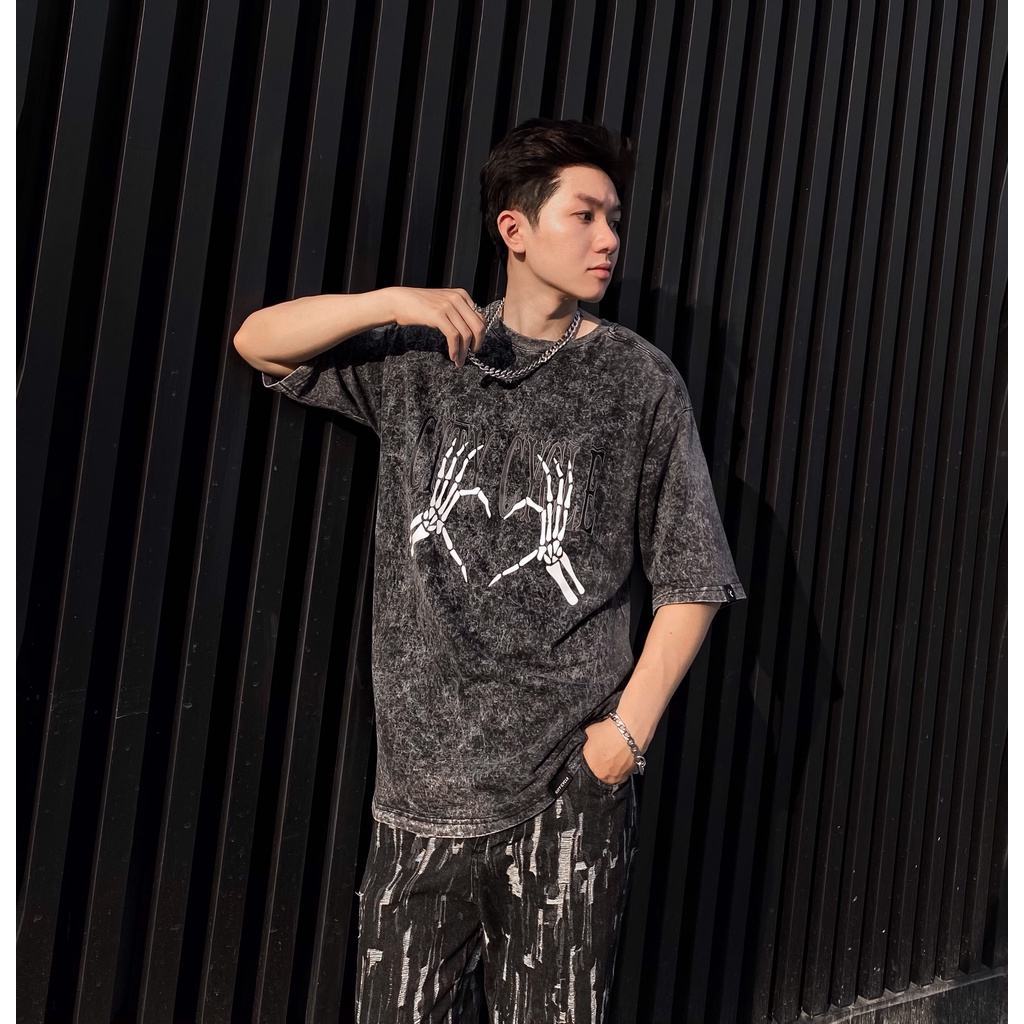 Áo thun local brand Acid Heart Bones City Cycle phông tay lỡ oversize cotton unisex in hình
