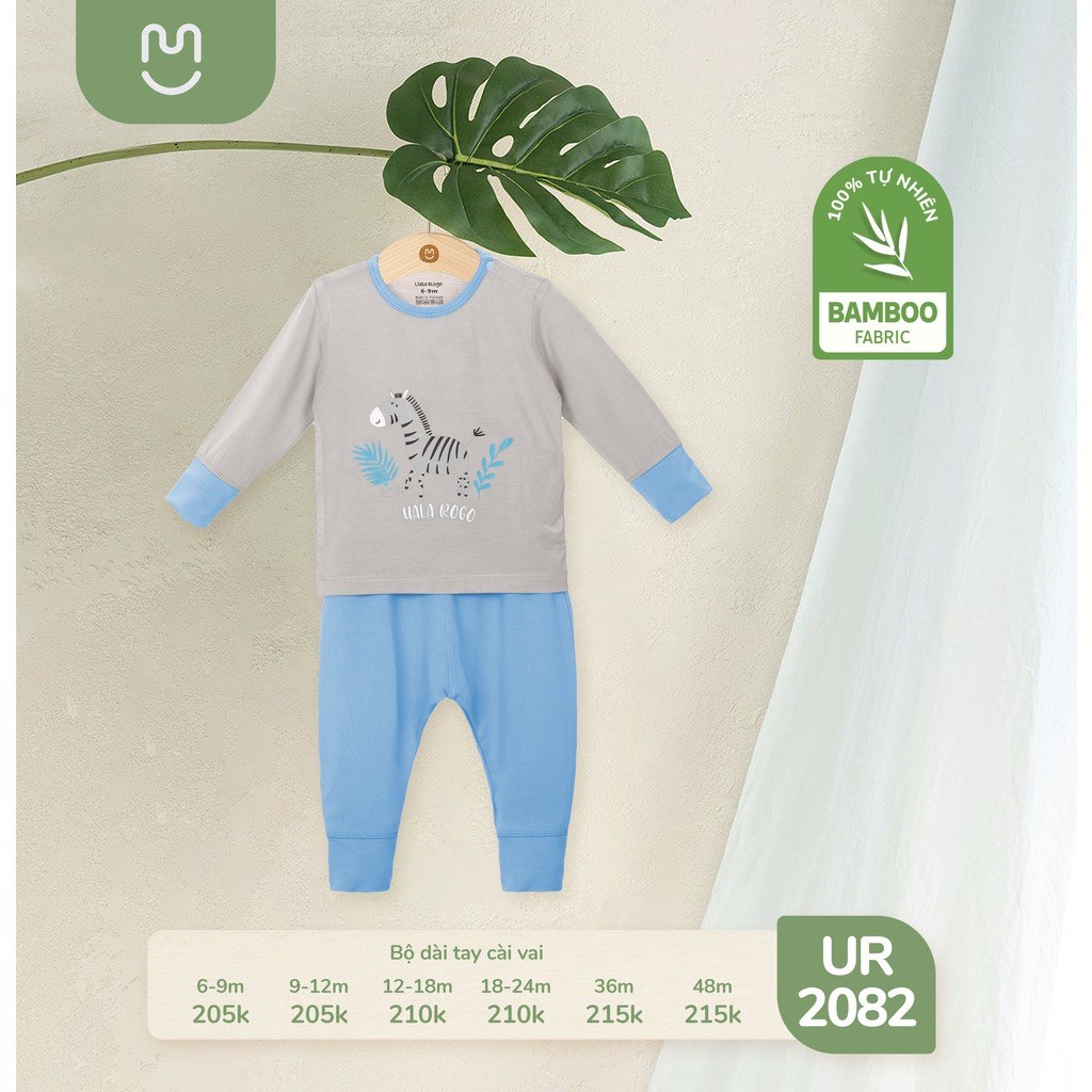 Bộ Quần Áo Dài Tay Thu Đông Vải Bamboo Cho Bé UR2082