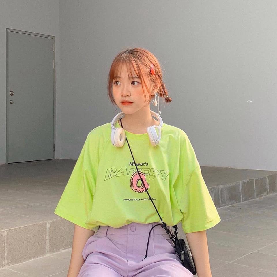 Áo thun tay lỡ  MISSOUT BAKERY  phông Unisex nam nữ tee oversize form rộng pull Ulzzang Streetwear Hàn Quốc vải mềm