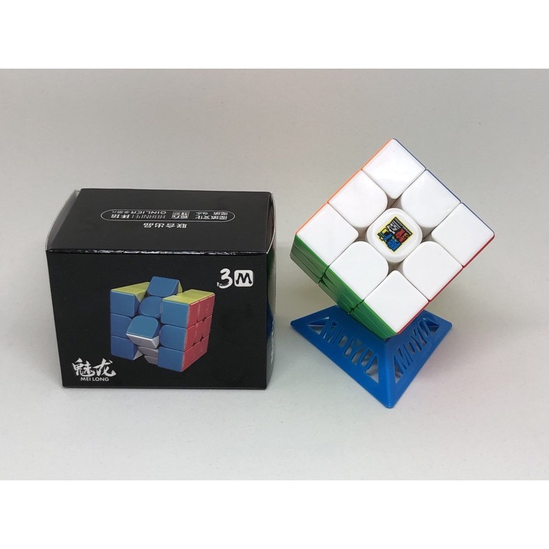 [Rubik Gan] Đồ chơi Rubik Mofangjiaoshi Meilong 3x3 M Stickerless (có nam châm) kèm tuavit và đế