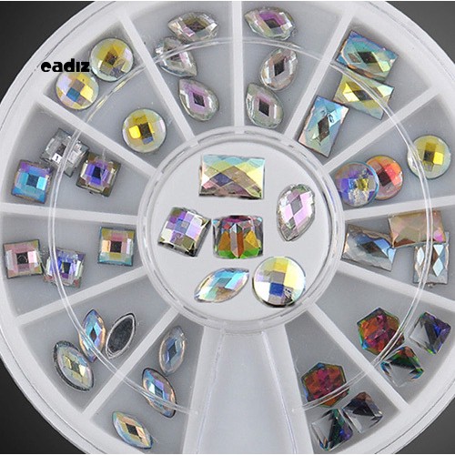 [Hàng mới về] Hộp 36 Hạt 3D Nhiều Màu Sắc Đính Trang Trí Móng Nghệ Thuật