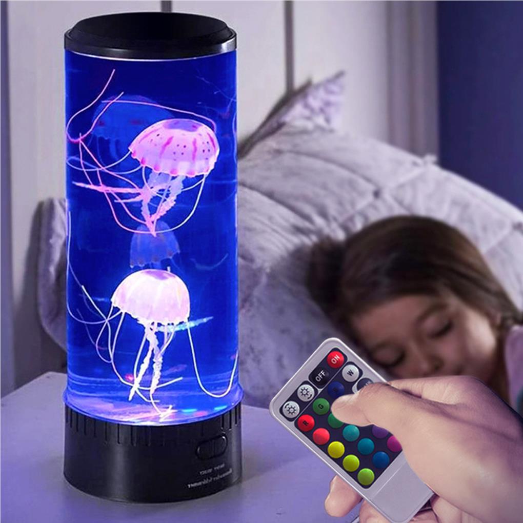 Đèn Ngủ Để Bàn Hình Sứa Nhiều Màu Trang Trí Phòng Khách / Văn Phòng