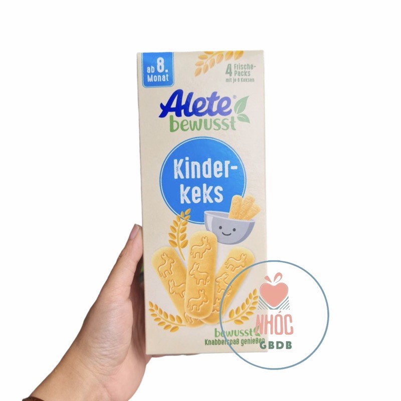 Bánh Ăn Dặm Alete Vị Lúa Mạch Cho Bé 8M+ Gói 45G (Đức) Date 30/9/23