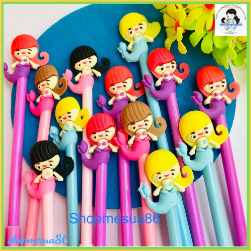 Bút nàng tiên cá nhiều màu siêu ngộ nghĩnh, bút mưc gel nước