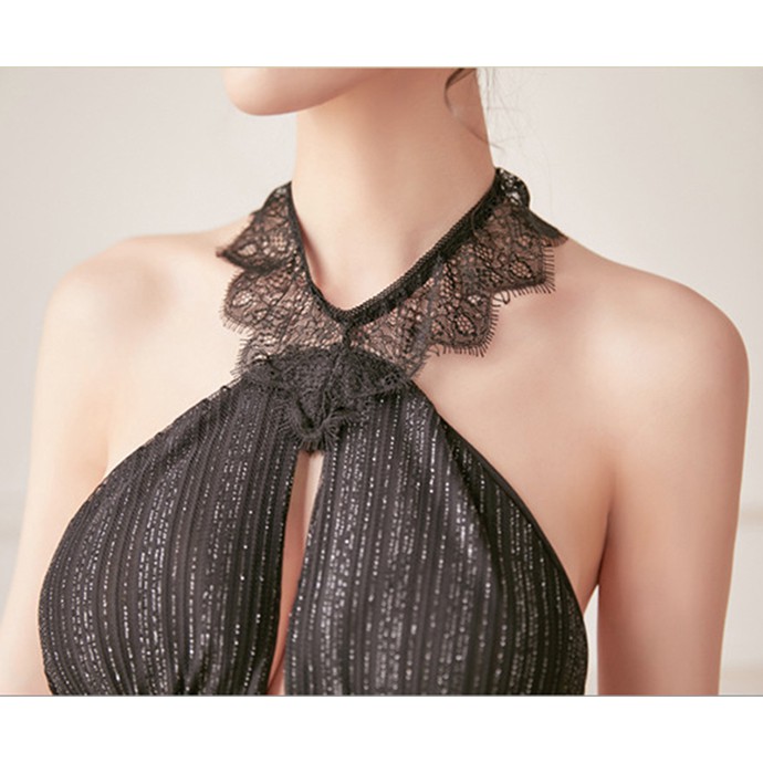 Áo Ngủ Nữ Siêu Mỏng Cao Cấp MS1307 Đen