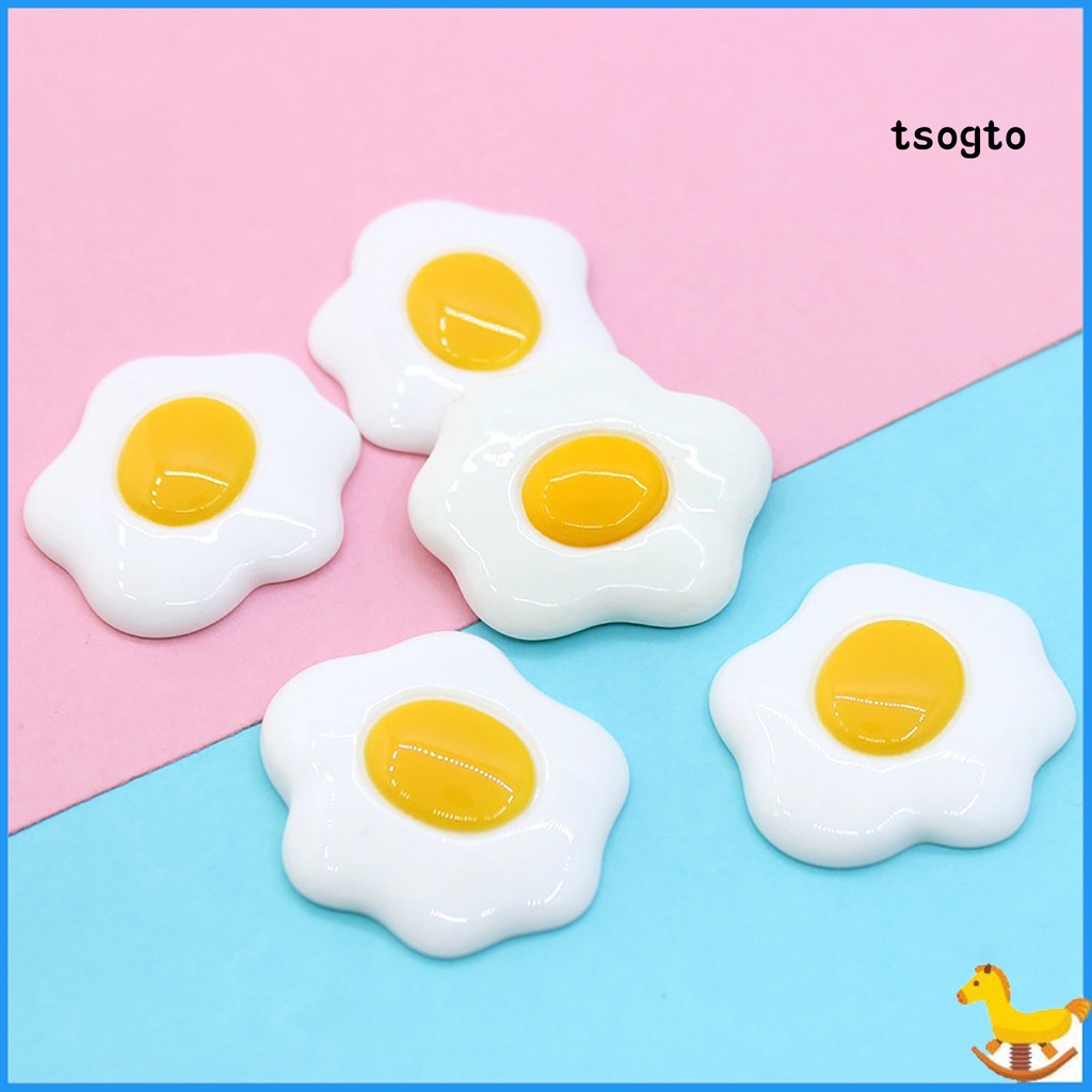 Set 5 Mô Hình Trứng Chiên Mini Bằng Nhựa Resin Cho Bé
