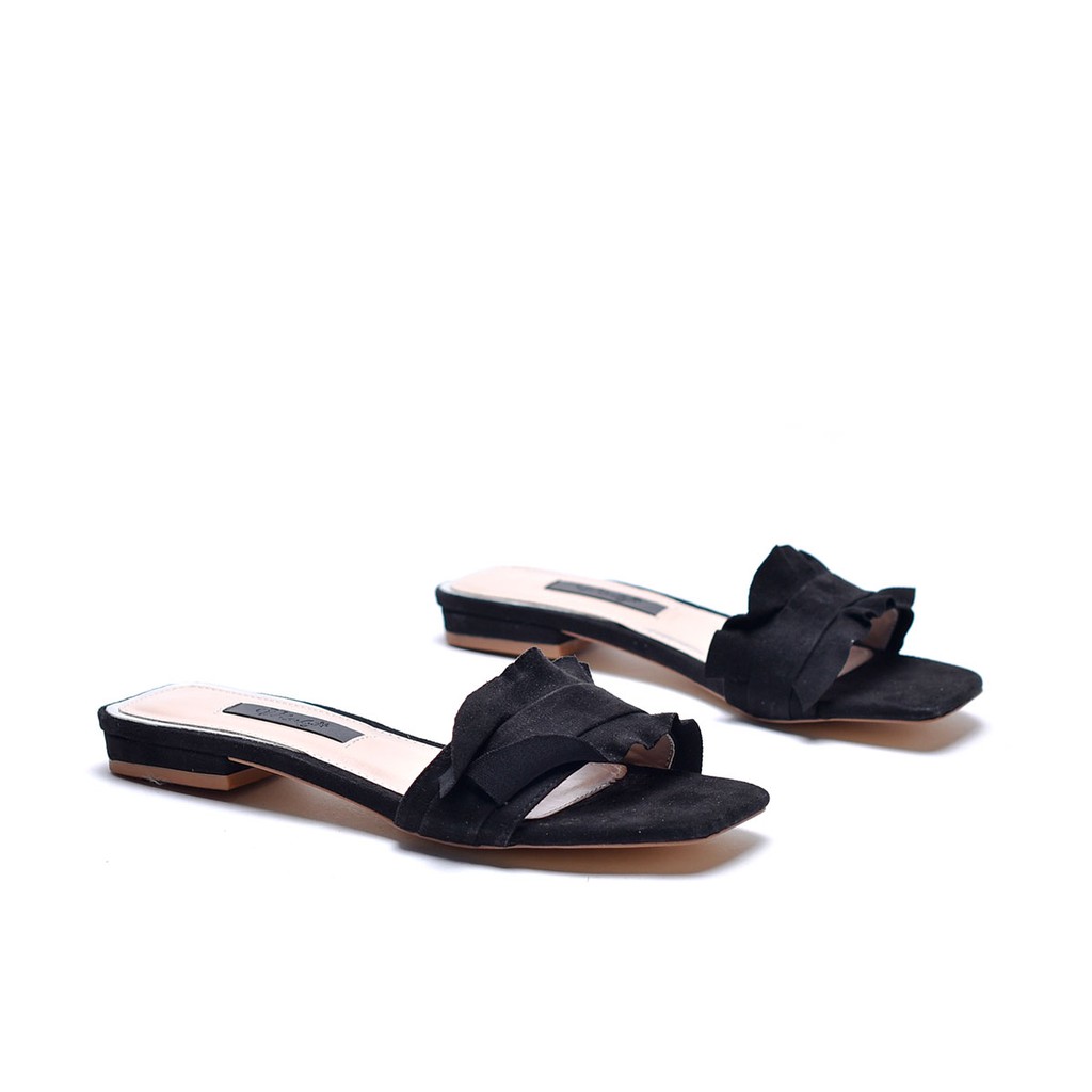[Form nhỏ tăng 1 size]Giày sandal đế bằng quai ngang Merly 1153