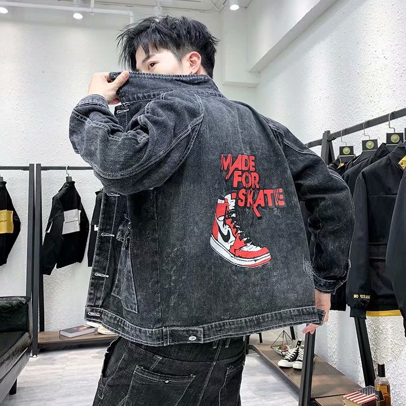 Mùa Xuân Và Mùa Thu Của Nam Giới Áo Khoác Denim2020Năm Mới Của Hàn Quốc Xu Hướng Hoang Dã Thường Quần Jean Nam Thương Hiệu Áo Khoác