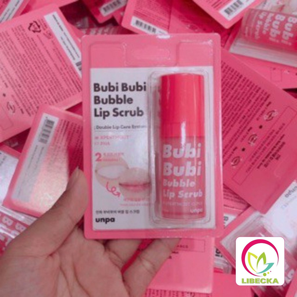 BGF GEL Tẩy tế bào da chết sủi bọt cho môi Unpa Bubi Bubi Bubble Lip Scrub tăng cường dưỡng ẩm LIBECKA HÀNG AIR TTB01