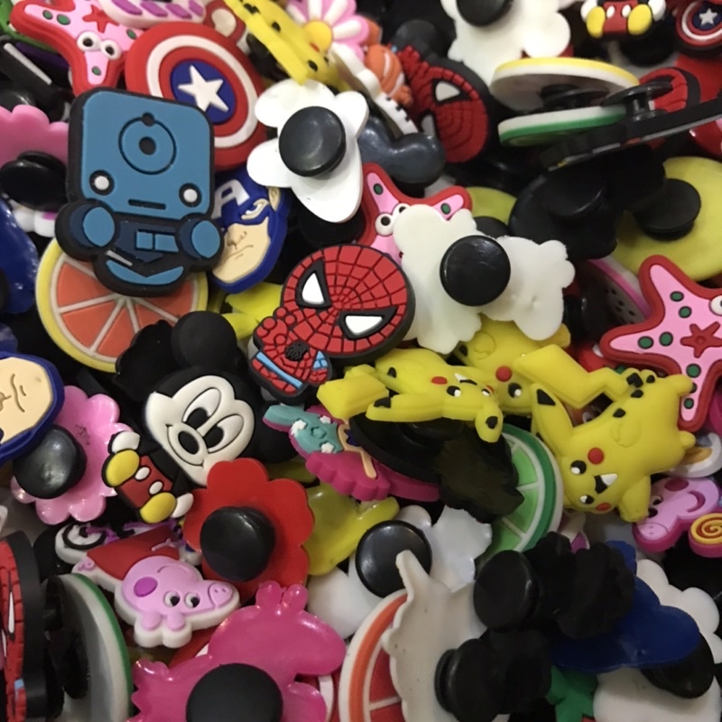 STICKER, JiBBITZ, CHARM 2D GẮN DÉP CROSS, DÉP CÁ SẤU, DÉP SỤC