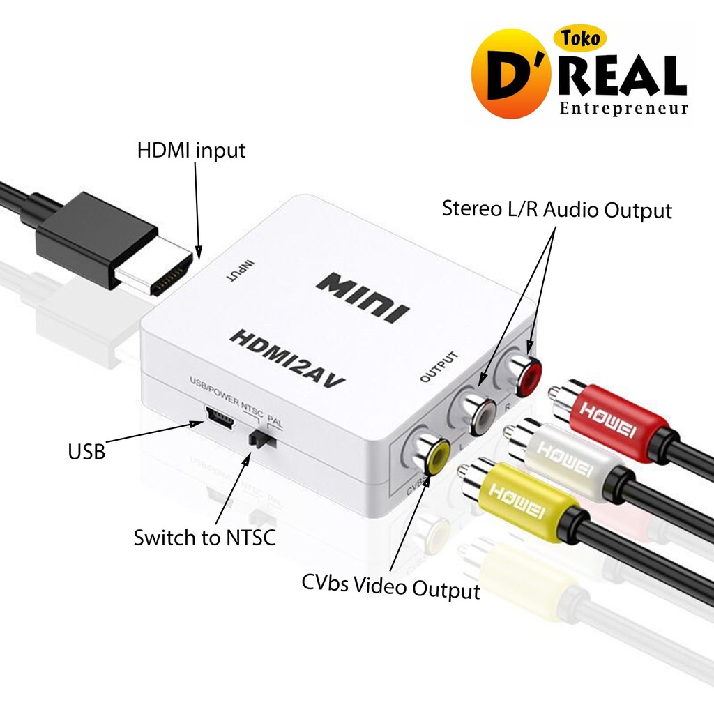 Đầu Chuyển Đổi Mini Hdmi 2av Sang Av Video