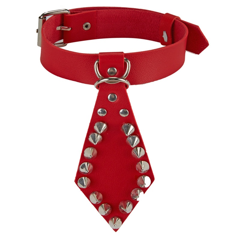 Vòng Cổ Choker Thắt Cà Vạt Phong Cách Punk Gothic Có Thể Điều Chỉnh Dành Cho Nữ