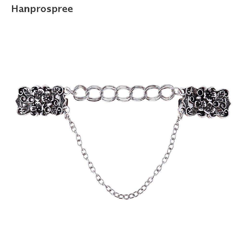 Hanprospree > Ghim Cài Áo Cardigan Khăn Choàng Cổ Hình Hoa Phối Dây Xích Thích Hợp Làm Quà Tặng Cho Bạn