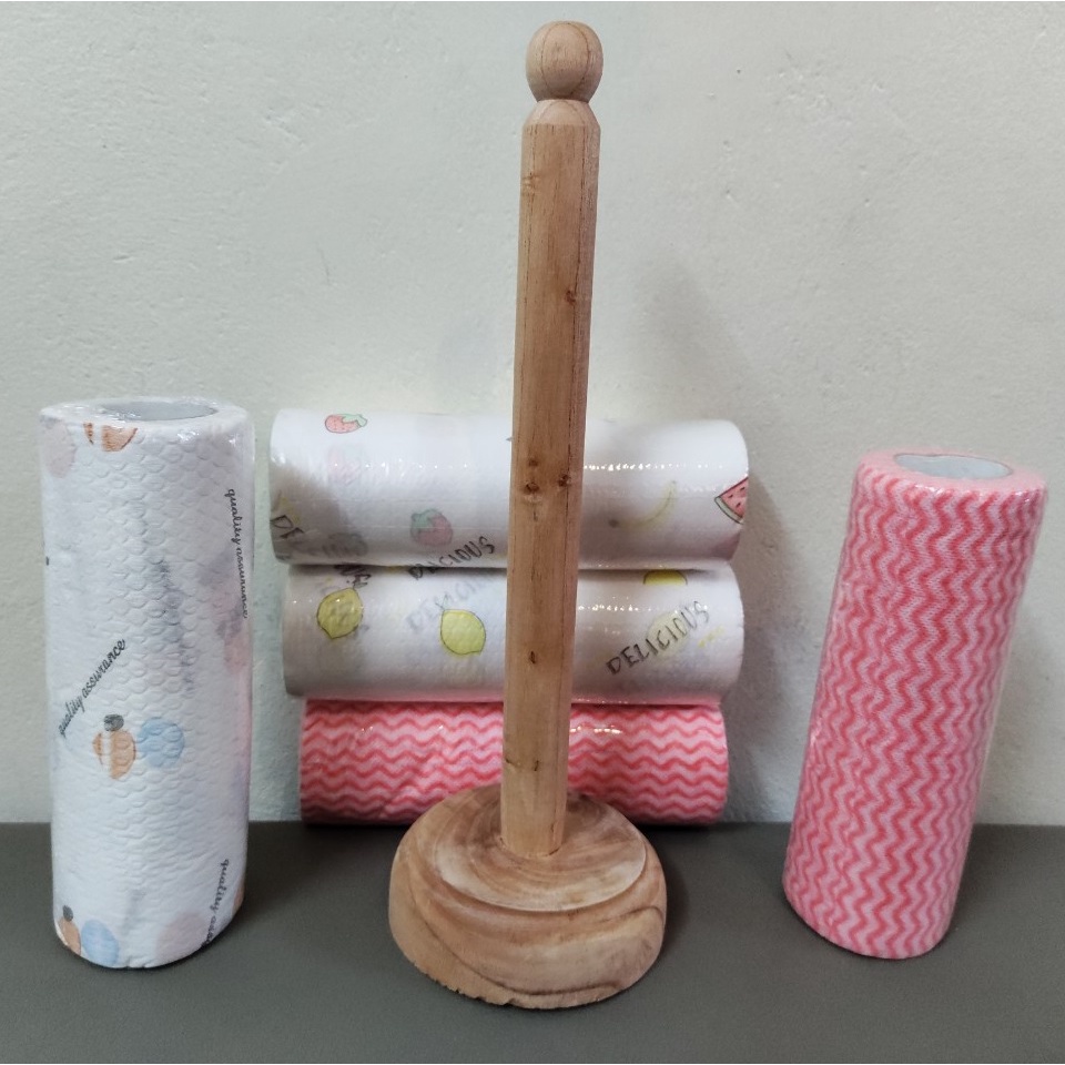 Cọc gỗ cắm giấy lau bếp, cắm cuộn khăn lau đa năng chắc chắn vững chãi hàng loại 1