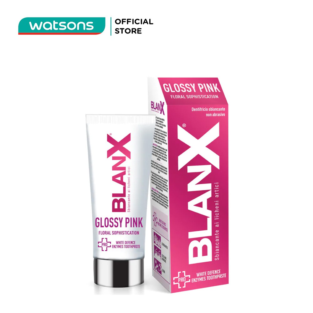 Kem Đánh Răng Blanx Pro Glossy Pink Loại Bỏ Mảng Bám Và Làm Trắng Răng 75ml