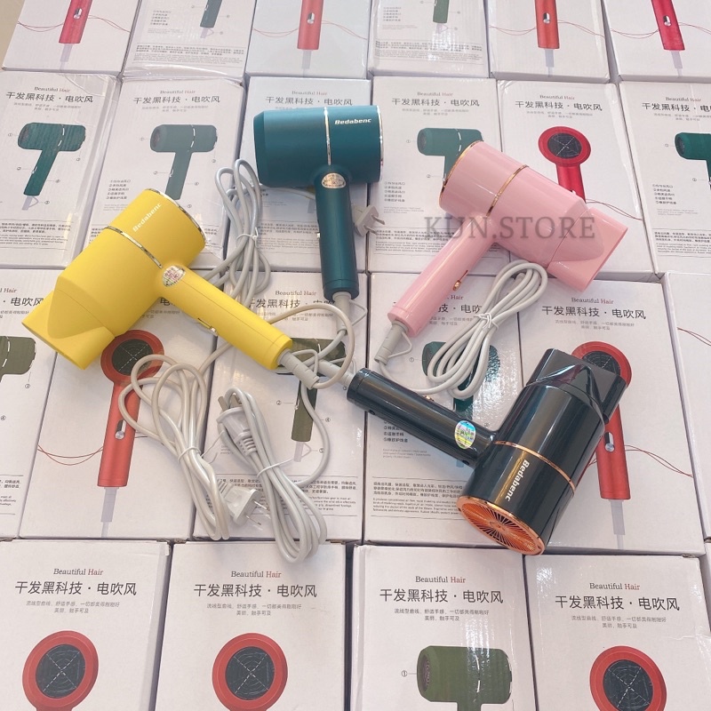Máy sấy tóc mini điều chỉnh nhiệt độ kèm đầu nhỏ sấy tóc mái máy sấy khô tóc