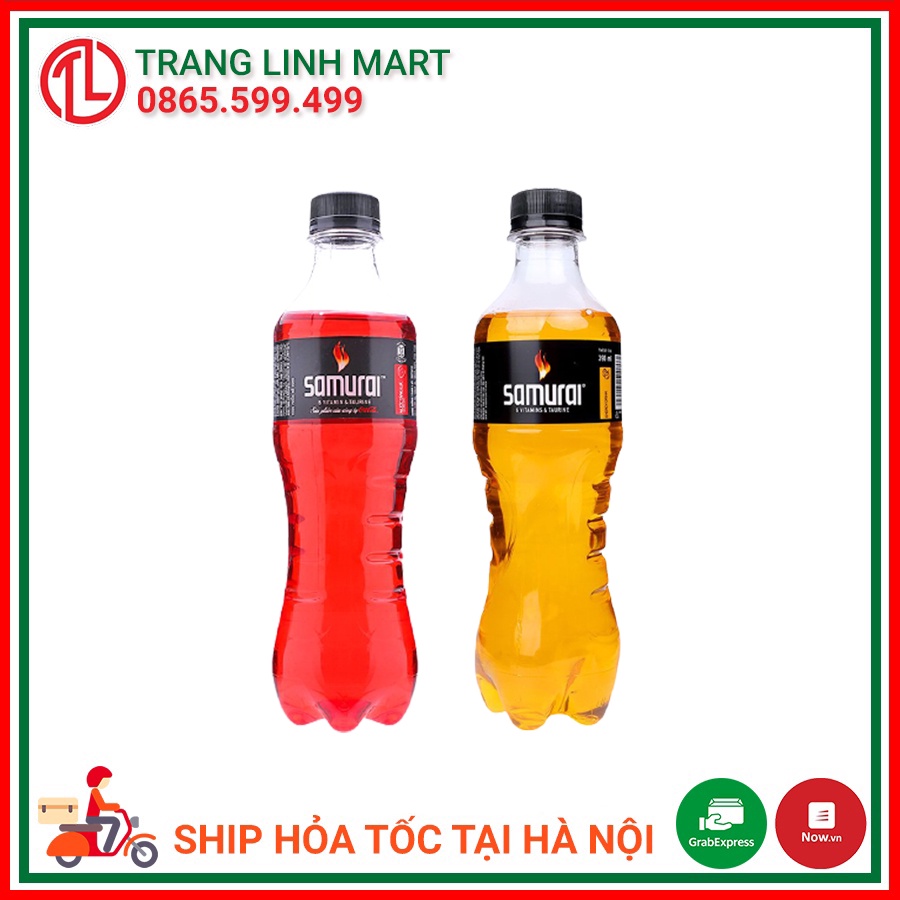 Nước tăng lực Samurai hương chanh/ hương dâu chai 390ml