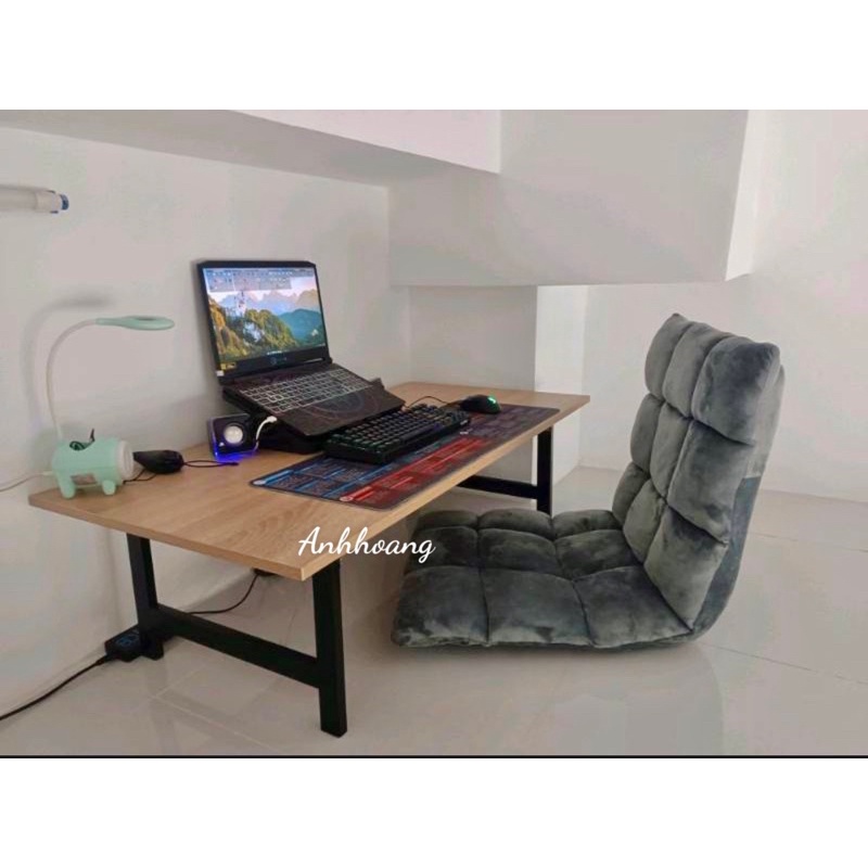🟡 Combo bàn thấp ngồi bệt + ghế ngồi bệt Tatami có 5 cấp độ ngã lưng, mới
