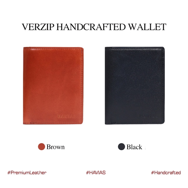 Ví Da Verzip Handcrafted Wallet HAVIAS - Đen