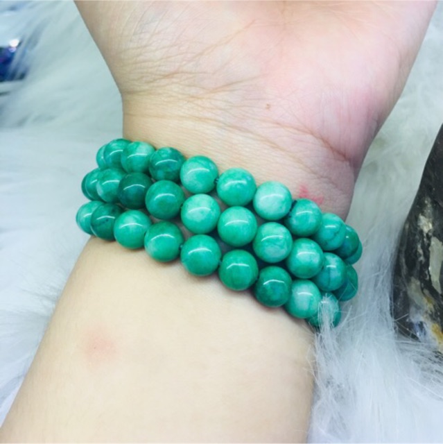 Vòng Đá Agate Xanh Ngọc 8li