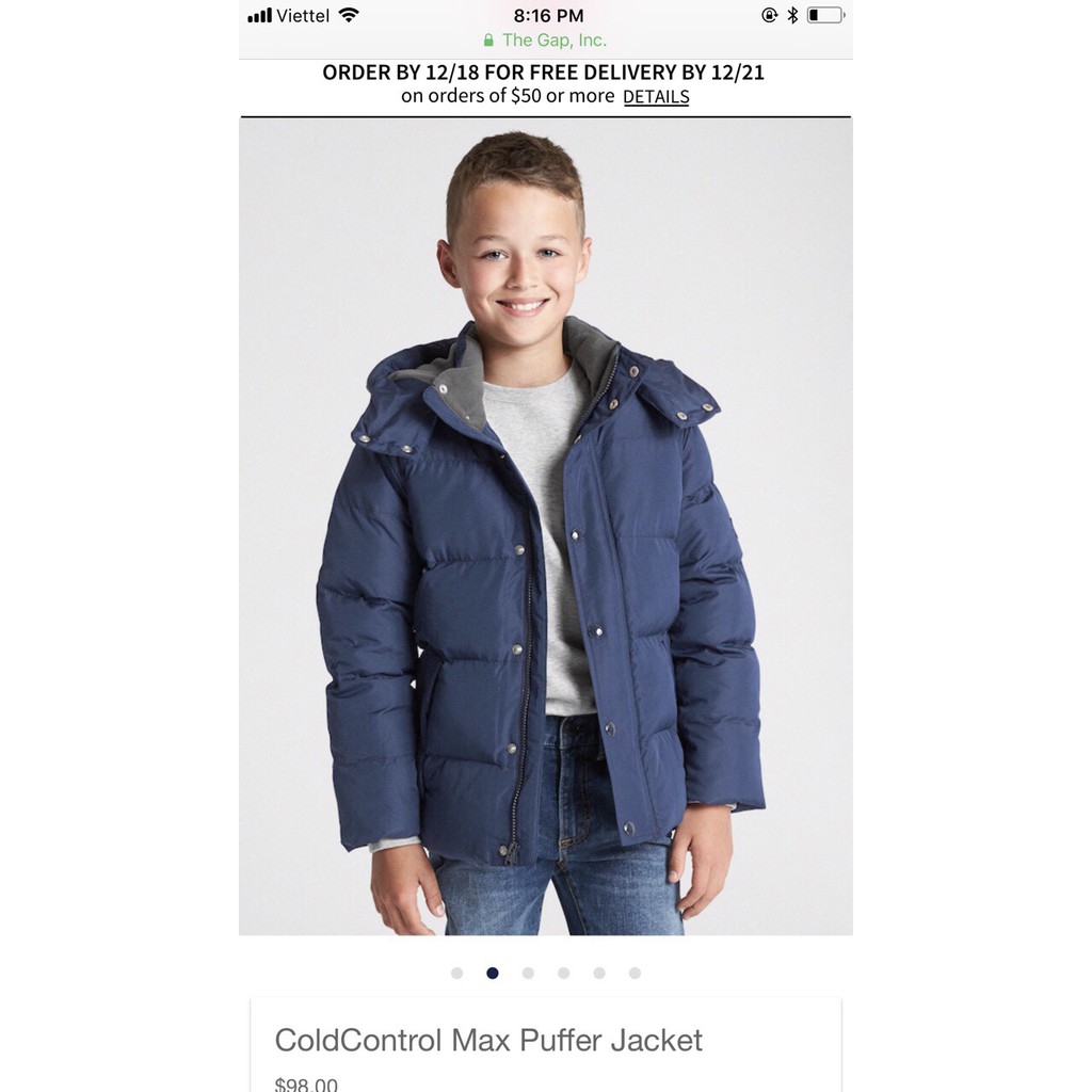 * Mã 7252: Áo phao #Gap