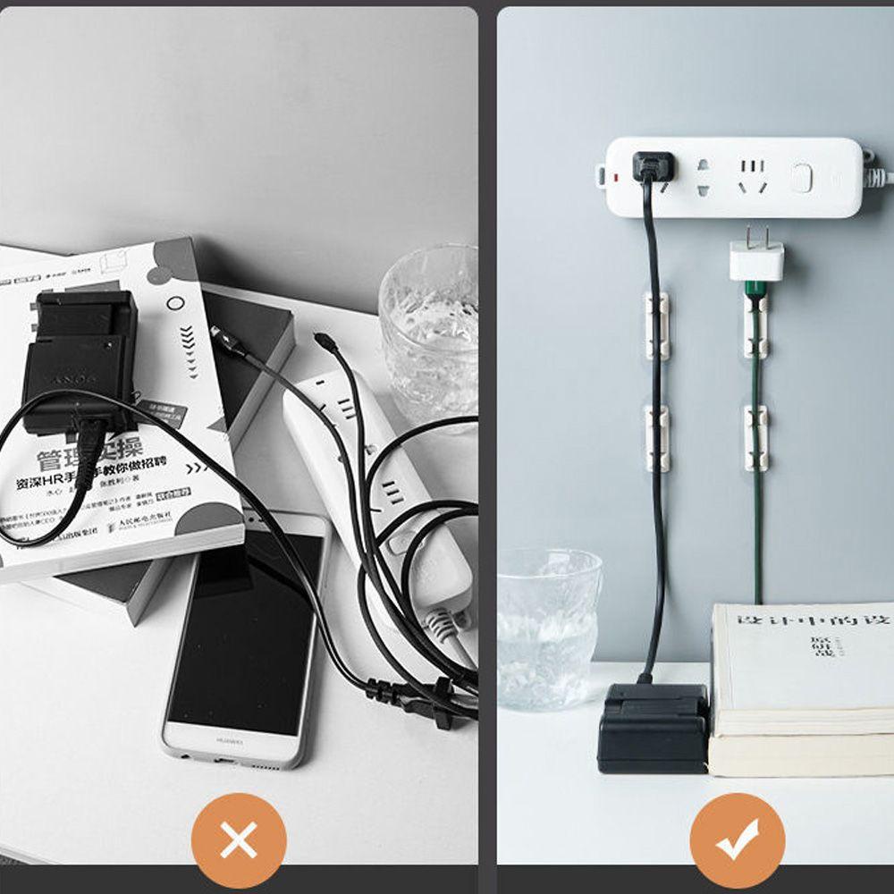 KUNHEV Set 10 / 20 / 30 Kẹp Cố Định Dây Cáp Tự Dính Tiện Dụng