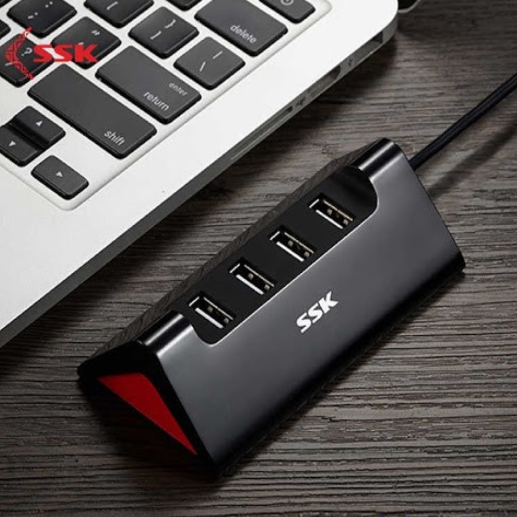 Hub usb 4-1 SSK SHU 830 (2.0), bộ chia cổng usb 1 ra 4 cổng dây 1m