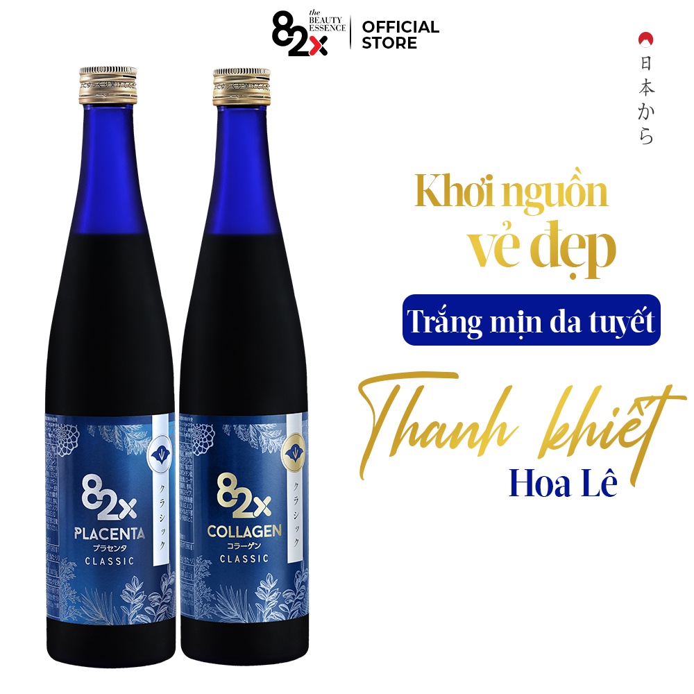 Combo 82X Classic “TRẮNG MỊN DA TUYẾT – THANH KHIẾT HOA LÊ” Dạng Nước, 500ml/Chai Đến Từ Nhật.