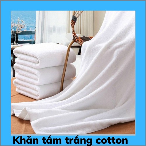 Khăn tắm trắng khách sạn 60x120 cm 190 gram (Hàng xưởng đẹp)