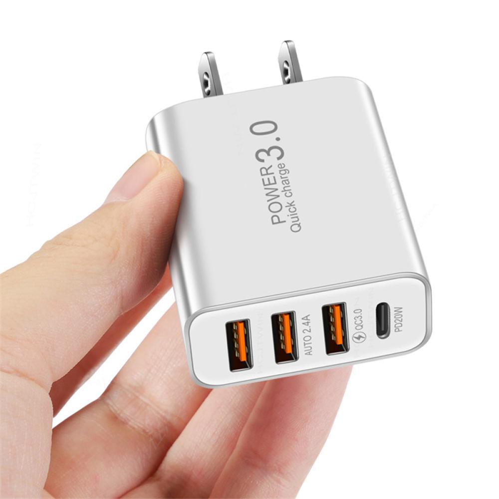 Cốc Sạc Nhanh 3 Cổng USB + PD QC3.0 Type-C 3 Giao Diện USB 5V / 3.5A 9V / 2A 12V / 1.5A K3O7