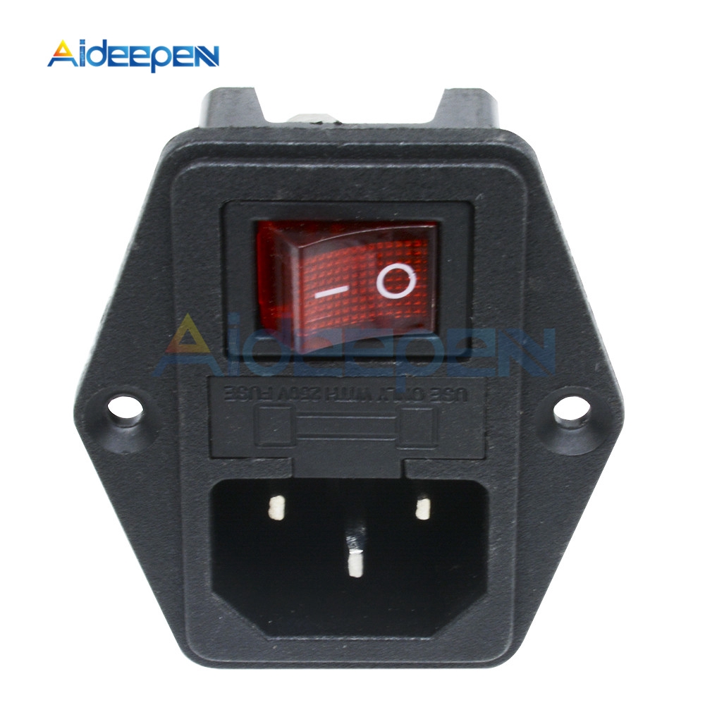 Ổ cắm điện AC 3 chân có hộp cầu chì 250v 10A | BigBuy360 - bigbuy360.vn