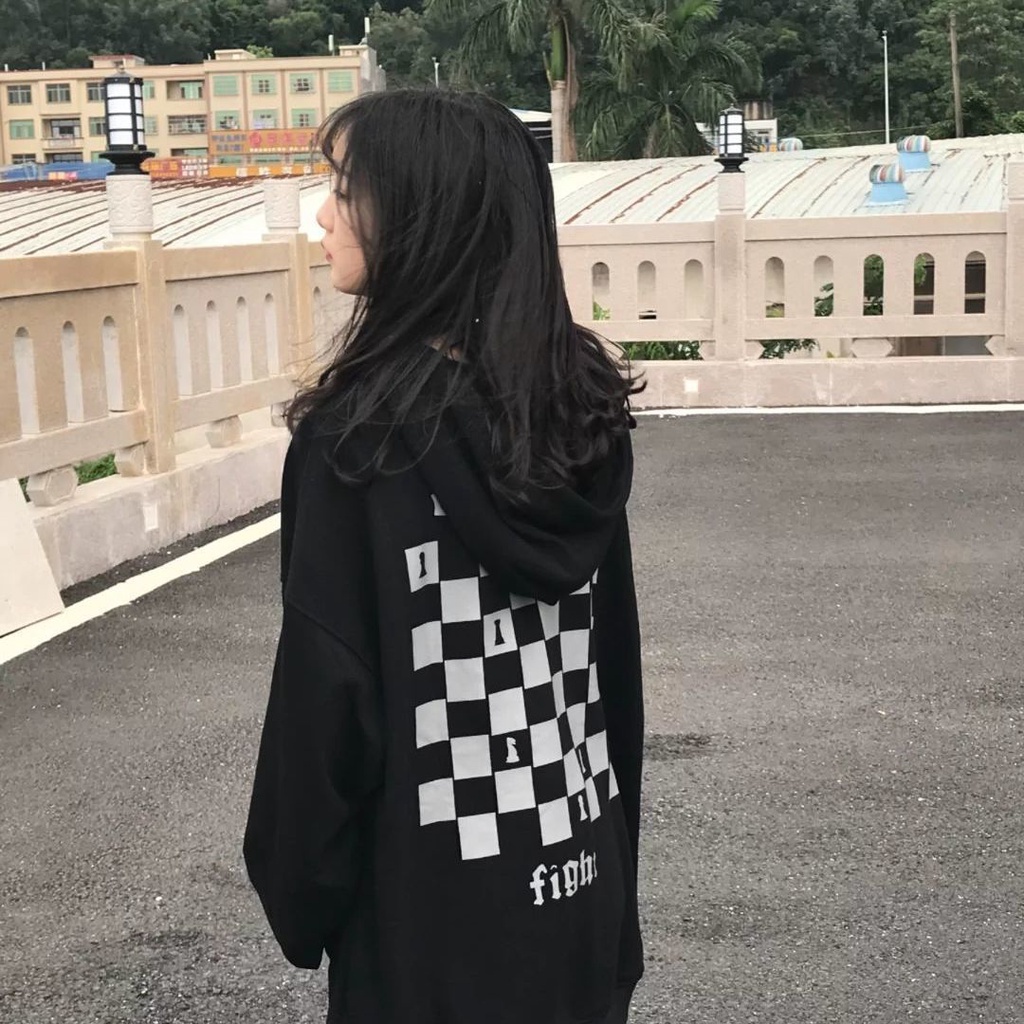 Áo Hoodie Tay Dài Dáng Rộng In Họa Tiết Phong Cách Hàn Quốc Thời Trang Thu Đông Mới Cho Nữ