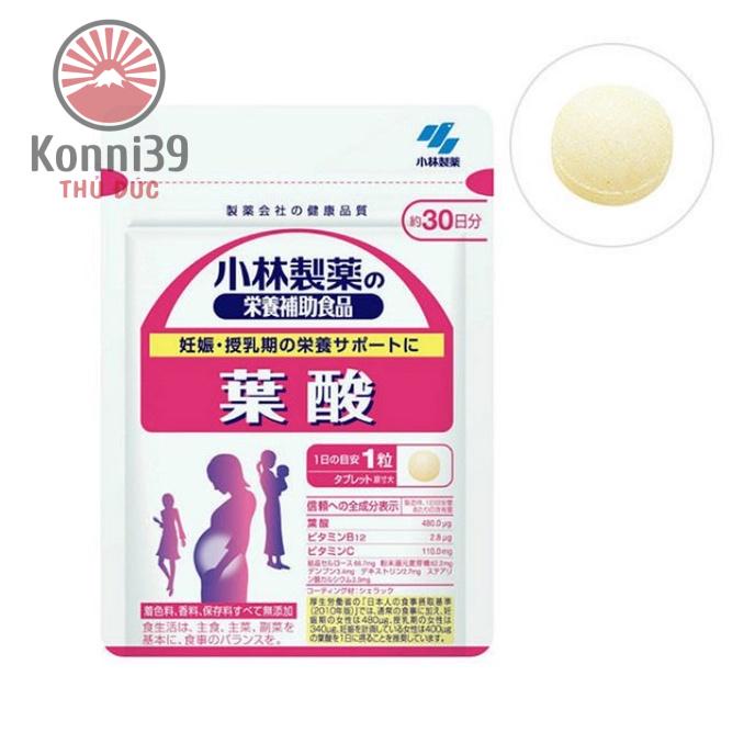 VIÊN UỐNG BỔ SUNG SẮT AXIT FOLIC CHO MẸ BẦU KOBAYSAHI (GÓI DÙNG 30 NGÀY)