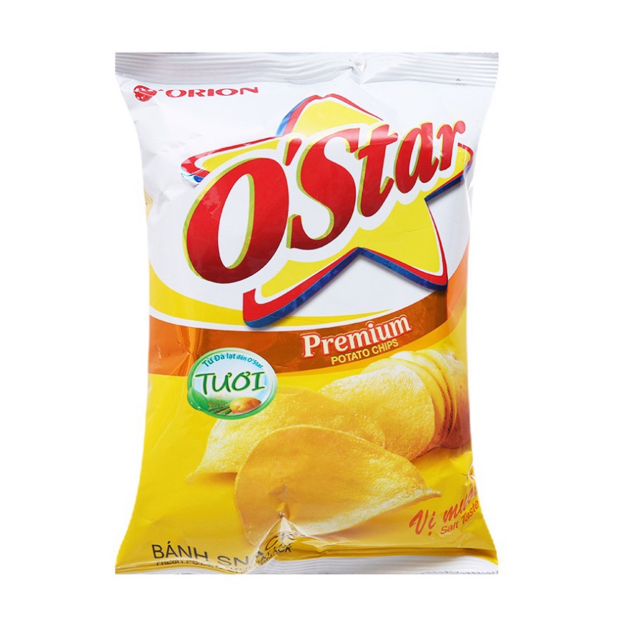 Snack Khoai Tây Ostar Orion Vị Trứng Muối, Kim chi, Muối, Tảo biển, Sườn nướng