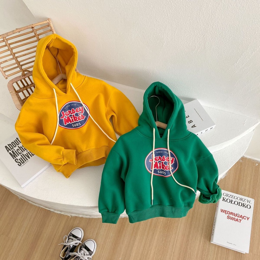Áo hoodie chất liệu dày dặn giữ ấm cao cấp phong cách thời trang dành cho bé
