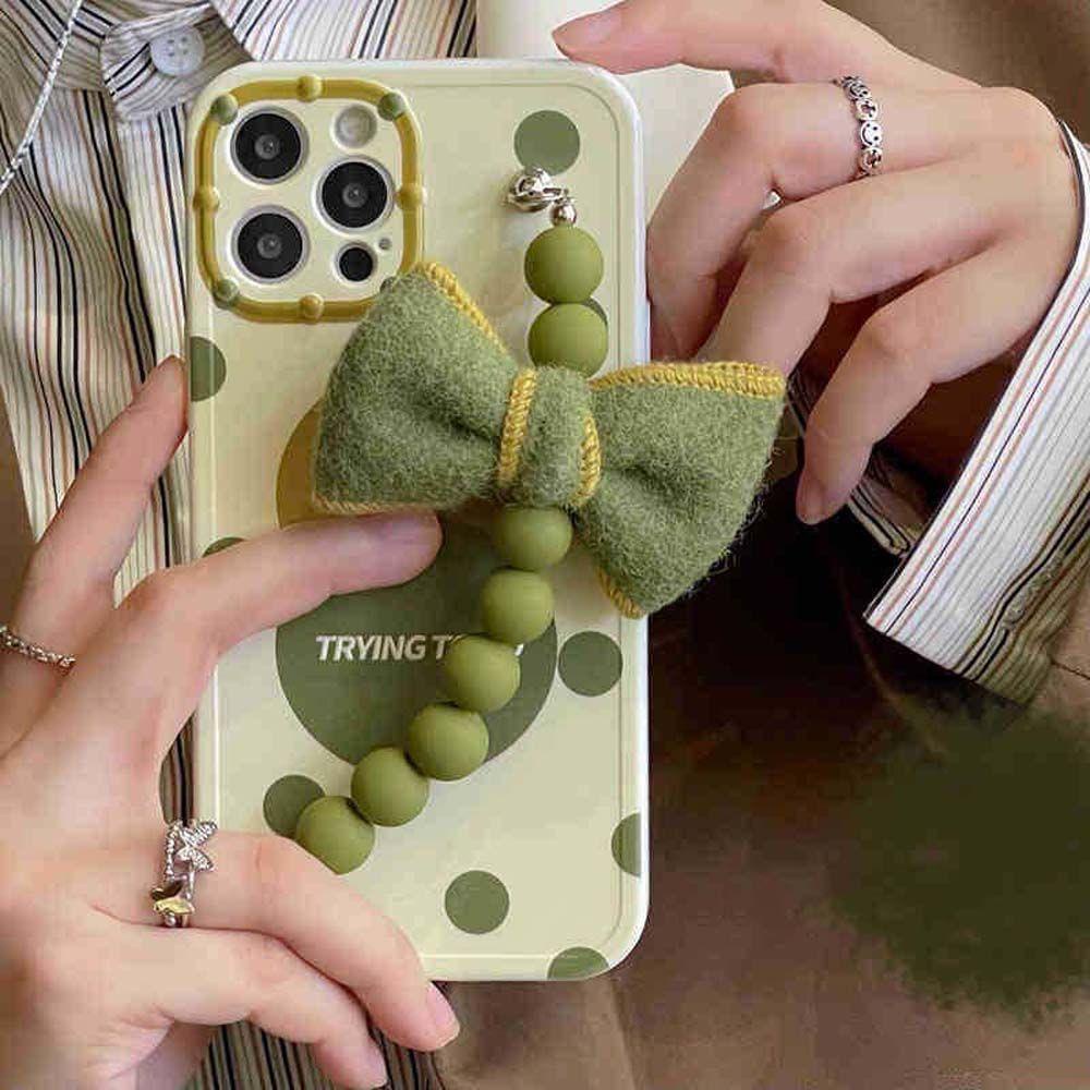 Ốp Điện Thoại Họa Tiết Balenciages Có Dây Đeo Dạng Chuỗi Hạt Chống Rơi Trang Trí Điện Thoại
