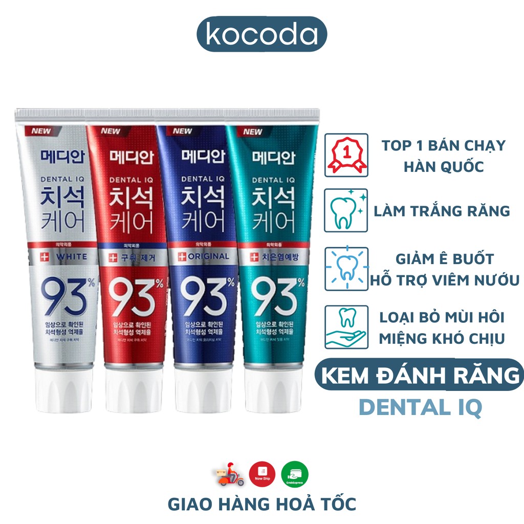 Kem đánh răng Median Dental IQ 93% Hàn Quốc 120g - KOCODA