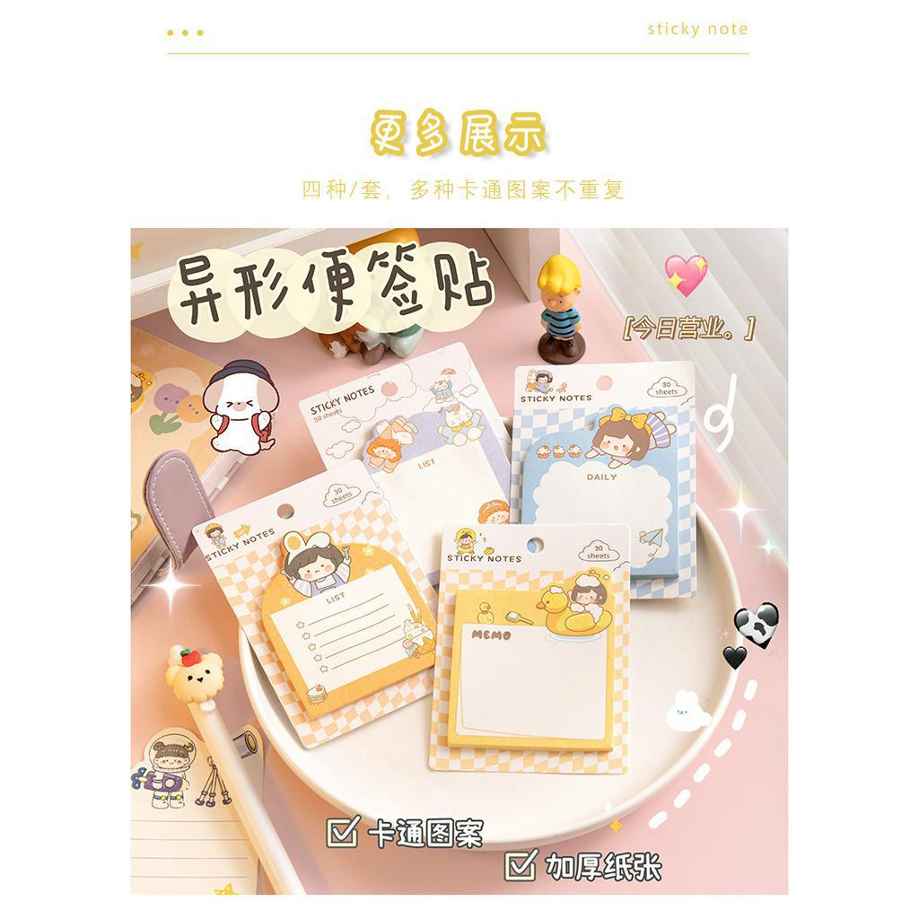 Giấy note cute ghi chú văn phòng phẩm - giao ngẫu nhiên - giấy note ghi chú dán được - đồ dùng học tập - MIYABI STORE