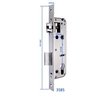 Thân khóa 3585,lõi khóa inox dành cho khóa vân tay cửa nhôm,sắt,gỗ đố nhỏ 3585 dài 24cm