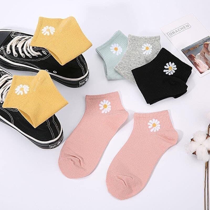 Combo 10 đôi vớ tất cổ ngắn hoa cúc siêu xinh Store4girls