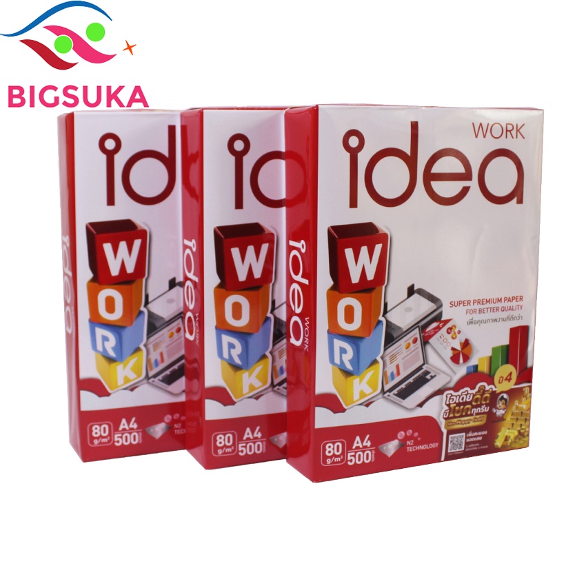 Giấy in A4 Idea 80gsm dày 500 tờ nhập khẩu Thái Lan SUKADO