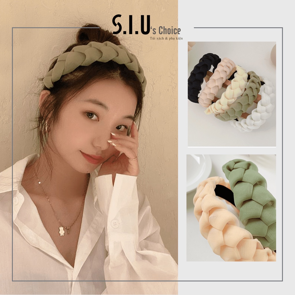 Bờm cài tóc dạng bện phong cách hàn quốc cho nữ Siu's choice