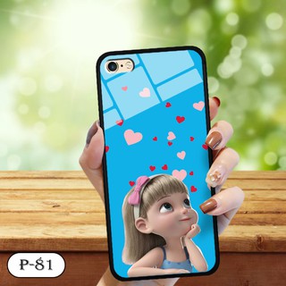 Ốp lưng kính 3D iPhone 6 Plus- hình cute