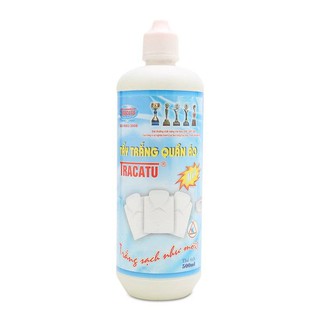 Tẩy trắng tẩy mốc quần áo tracatu chai 500ml tẩy được cả quần áo màu