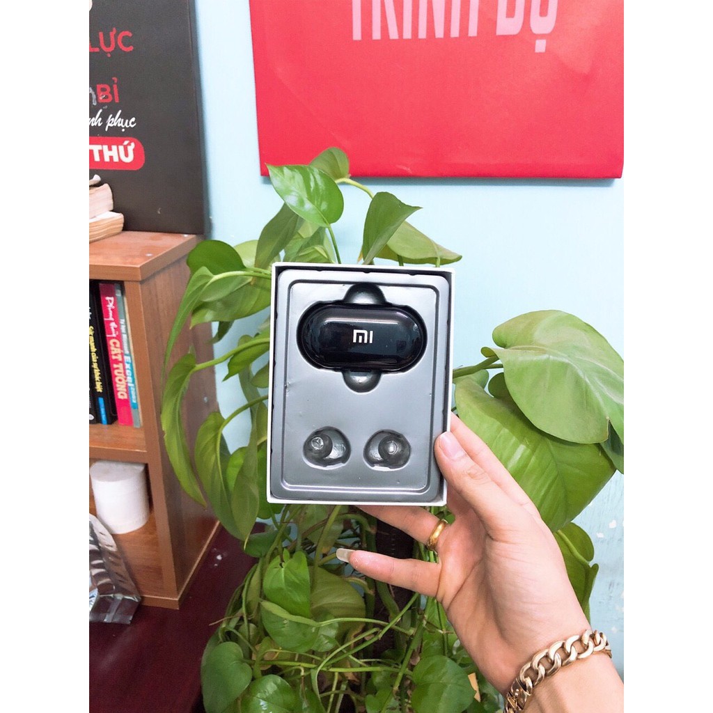 Tai Nghe Bluetooth AirDots Redmi2 Đen True Wireless Công Nghệ 5.0 Kèm Đốc Sạc ,Cảm Biến Tự Động Kết Nối