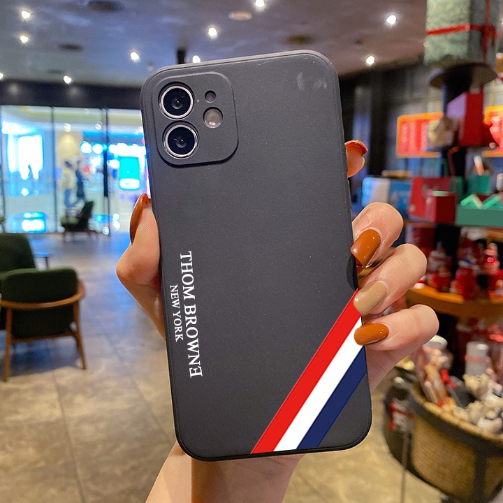 Ốp lưng IPhone BLack Cạnh Vuông Thom Browne 6/6plus/6s/6splus/7/7plus/8/8plus/x/xr/xs/11/12/13/pro/max/plus/promax