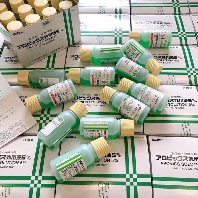 Tinh chất kích mọc tóc Sato Arovics Solution 5% 30ml Nhật Bản