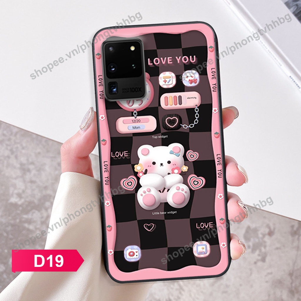 Ốp lưng Samsung S20 / S20 Plus / S20+ / S20 FE / S20 Ultra gấu,thỏ trắng , đồng hồ dễ thương cute cực đẹp