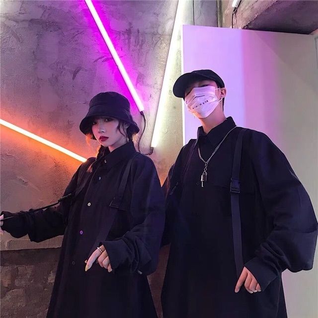 Sơ mi khoác kaki phối khóa cài form rộng unisex | BigBuy360 - bigbuy360.vn